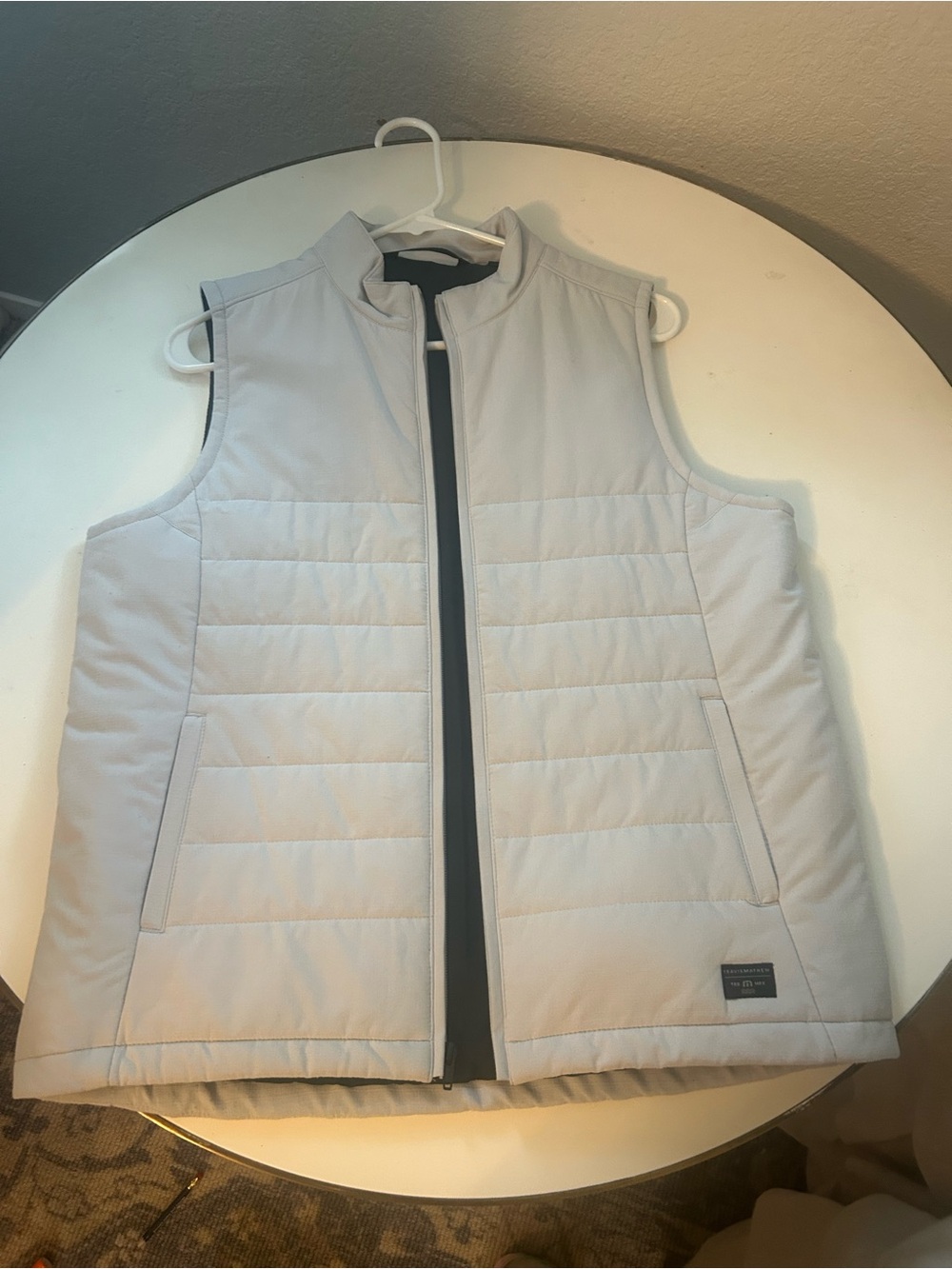 Travis Matthew Light Gray Puffer Vest - women’s
